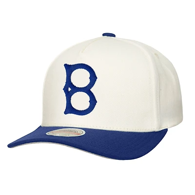 Men's Mitchell & Ness  Cream Brooklyn Dodgers Coop Stretch-Snapback Hat