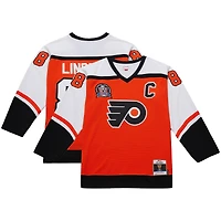 Men's Mitchell & Ness Eric Lindros Orange Philadelphia Flyers Big Tall 1996-97 Blue Line 2.0 Jersey