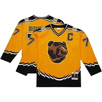 Men's Mitchell & Ness Ray Bourque Gold Boston Bruins Big Tall 1996-97 Blue Line 2.0 Jersey