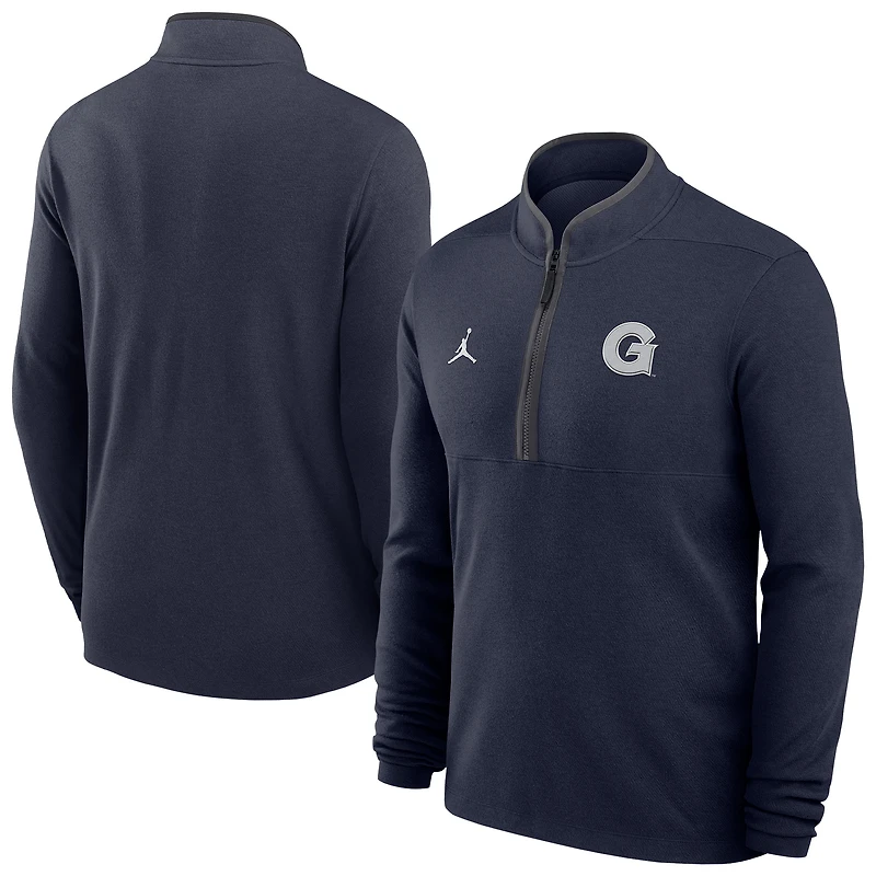 Men's Jordan Brand Navy Georgetown Hoyas Victory Dri-FIT Half-Zip Pullover