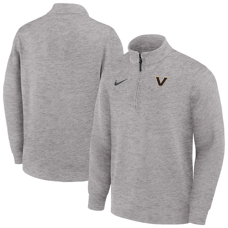 Men's Nike Gray Vanderbilt Commodores Coaches Dri-FIT Half-Zip Pullover
