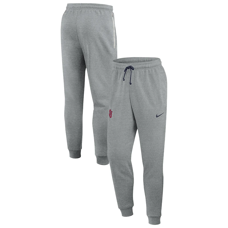 Men's Nike Heather Gray St. John's Red Storm Basketball Practice Dri-FIT Taper Sweatpants