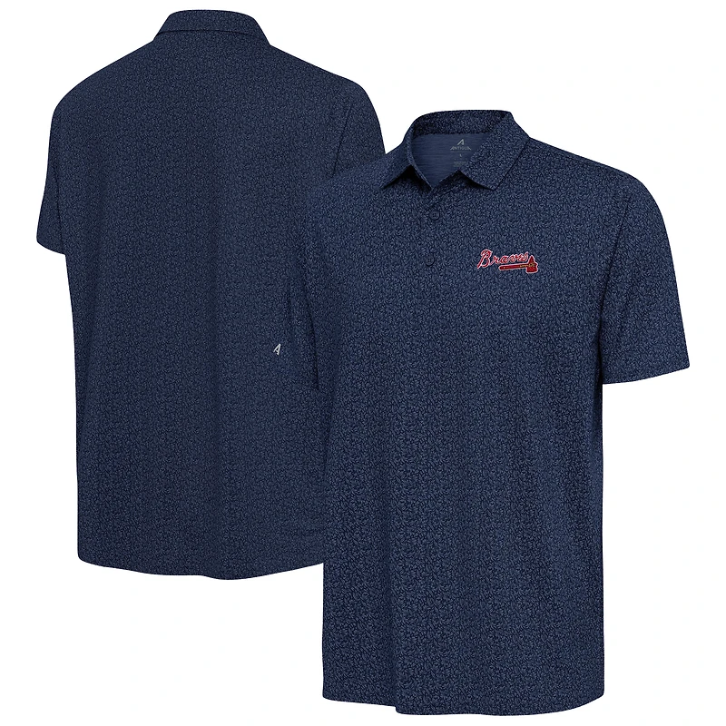 Men's Antigua Navy Atlanta Braves Blooming Polo