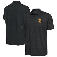 Men's Antigua Black San Diego Padres Blooming Polo
