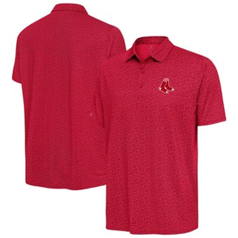 Men's Antigua Red Boston Red Sox Blooming Polo