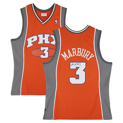 Stephon Marbury Phoenix Suns Autographed Mitchell & Ness 2003-04 Orange Alternative Swingman Jersey