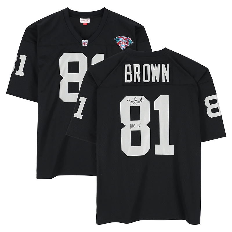 Tim Brown Los Angeles Raiders Autographed 1994 Mitchell & Ness Authentic Jersey with "HOF 15" Inscription