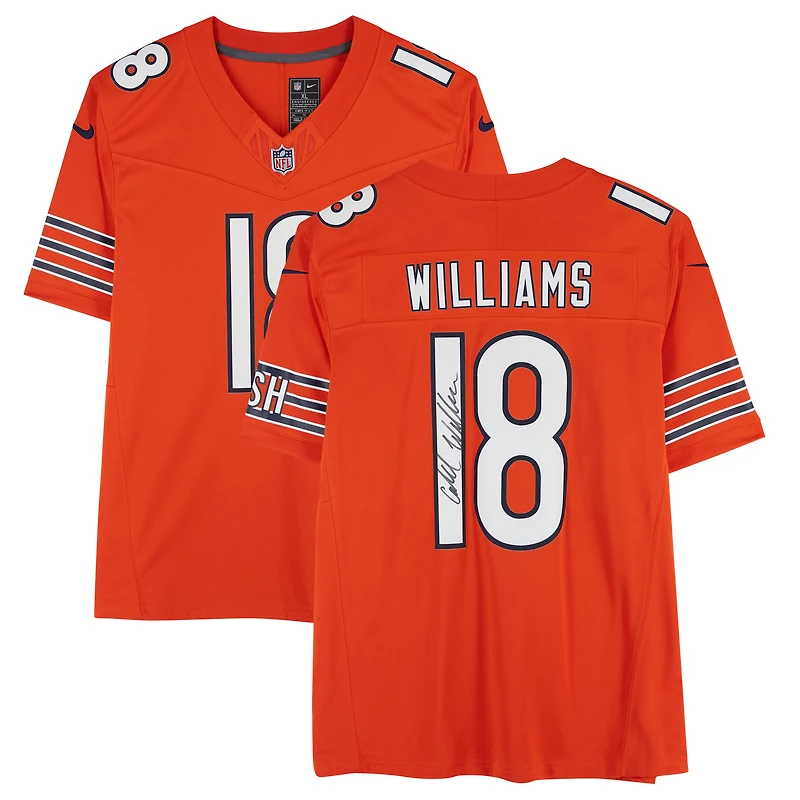 Caleb Williams Chicago Bears Autographed Orange Nike Limited Jersey