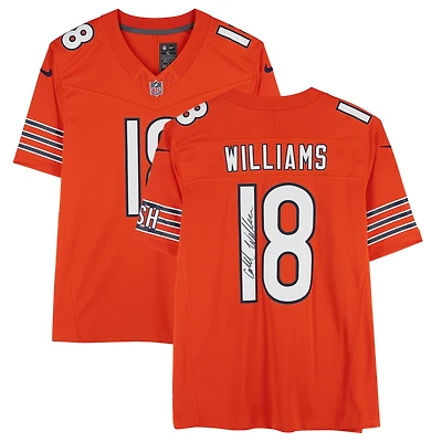 Caleb Williams Chicago Bears Autographed Orange Nike Limited Jersey