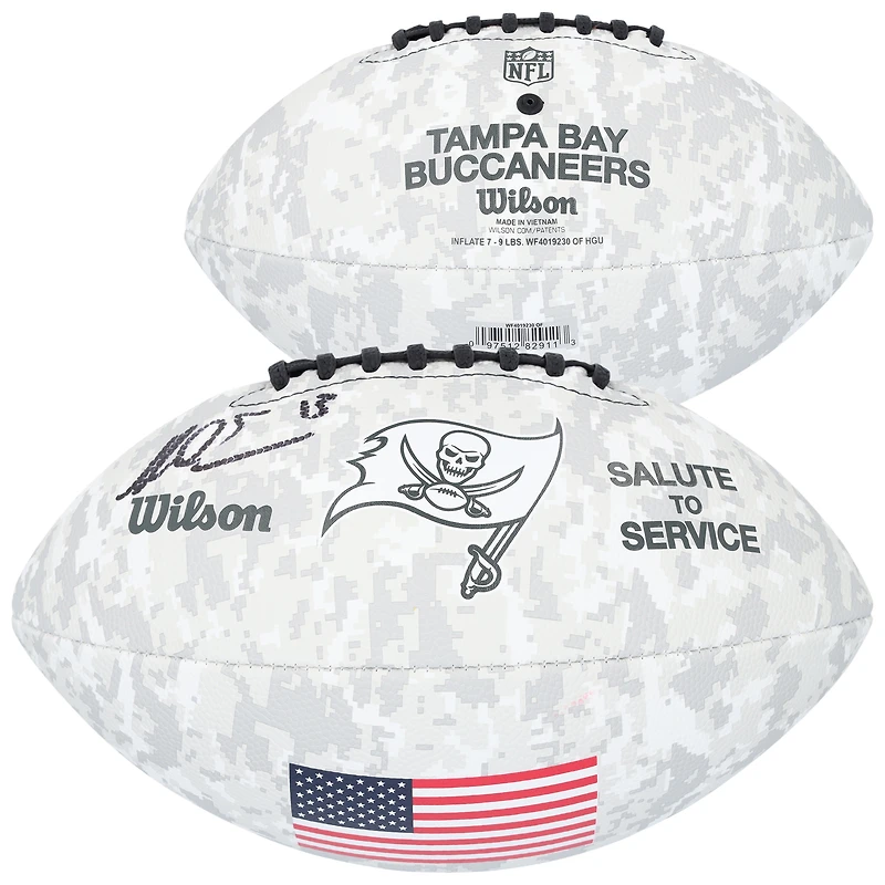 Mike Evans Tampa Bay Buccaneers Autographed Wilson 2024 Salute To Service Football