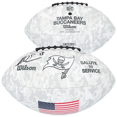 Mike Evans Tampa Bay Buccaneers Autographed Wilson 2024 Salute To Service Football