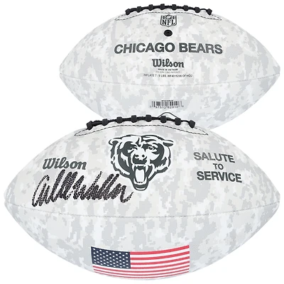 Caleb Williams Chicago Bears Autographed 2024 Salute To Service Wilson Football