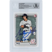 Anthony Volpe New York Yankees Autographed 2020 Bowman Prospects 1st Bowman #BP-139 Beckett Fanatics Witnessed Authenticated Card with "Go Yankees" Inscription