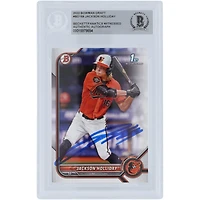 Jackson Holliday Baltimore Orioles Autographed 2022 Bowman Draft 1st Bowman #BD-168 Beckett Fanatics Witnessed Authenticated Card