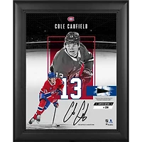 Cole Caufield Montreal Canadiens Facsimile Signature Framed 11" x 14" Impact Collage with a Piece of Game-Used Puck - Limited Edition of 250