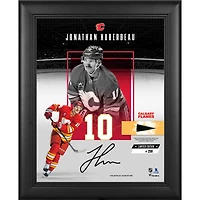Jonathan Huberdeau Calgary Flames Facsimile Signature Framed 11" x 14" Impact Collage with a Piece of Game-Used Puck - Limited Edition of 250