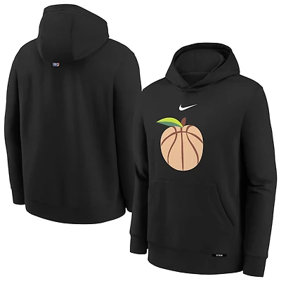 Youth Nike Black Atlanta Hawks 2025/26 City Edition Club Fleece Pullover Hoodie