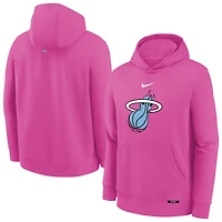 Youth Nike Pink Miami Heat 2025/26 City Edition Club Fleece Pullover Hoodie