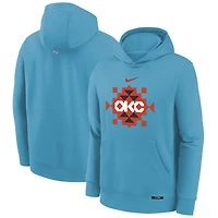 Youth Nike Turquoise Oklahoma City Thunder 2025/26 City Edition Club Fleece Pullover Hoodie