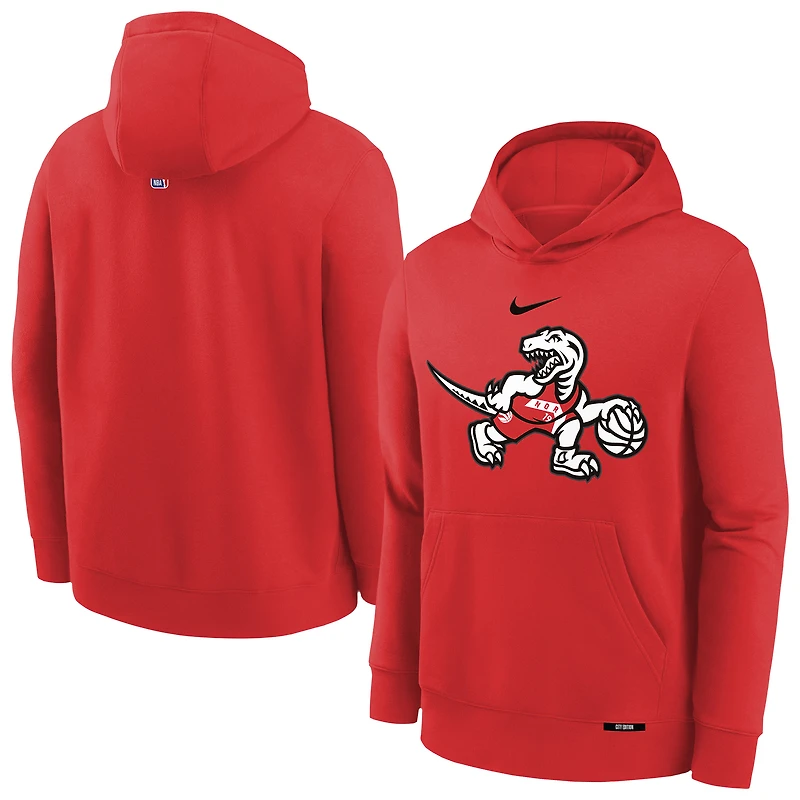 Youth Nike Red Toronto Raptors 2025/26 City Edition Club Fleece Pullover Hoodie
