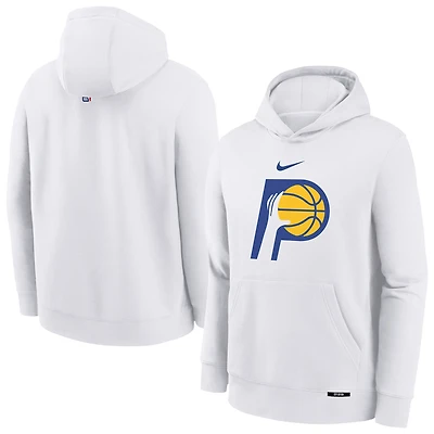 Youth Nike White Indiana Pacers 2025/26 City Edition Club Fleece Pullover Hoodie