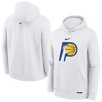 Youth Nike White Indiana Pacers 2025/26 City Edition Club Fleece Pullover Hoodie