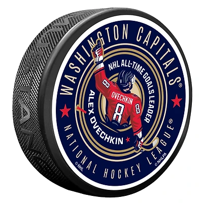 Alexander Ovechkin Washington Capitals NHL All-Time Leading Goal Scorer Hockey Puck