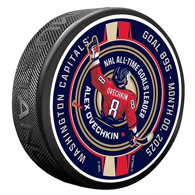 Alexander Ovechkin Washington Capitals NHL All-Time Leading Goal Scorer Showcase Hockey Puck