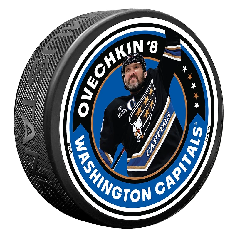 Alexander Ovechkin Washington Capitals NHL All-Time Leading Goal Scorer Screaming Eagle Name & Number Hockey Puck