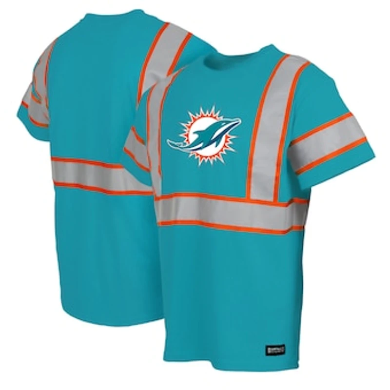 Men's Aqua Miami Dolphins Safety Heavyweight T-Shirt