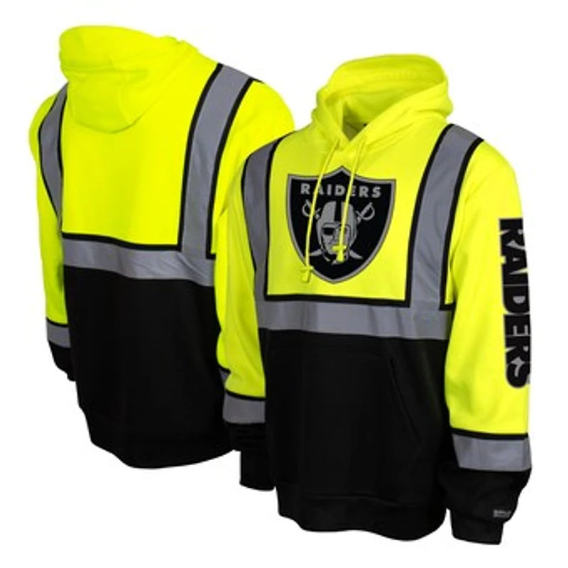 Men's Yellow Las Vegas Raiders High-Visibility Safety Hooded Sweatshirt
