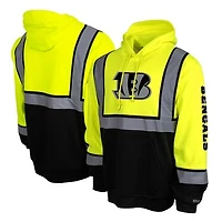 Men's Yellow Cincinnati Bengals High-Visibility Safety Hooded Sweatshirt
