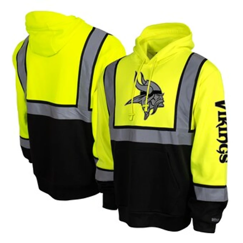 Men's Yellow Minnesota Vikings High-Visibility Safety Hooded Sweatshirt