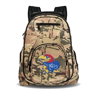 MOJO Kansas Jayhawks 19" Camo Premium Laptop Backpack