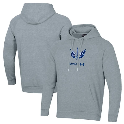 Men's Under Armour Gray St. Louis Battlehawks Rival Fleece Pullover Hoodie