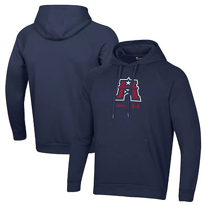 Men's Under Armour Navy Houston Roughnecks Rival Fleece Pullover Hoodie