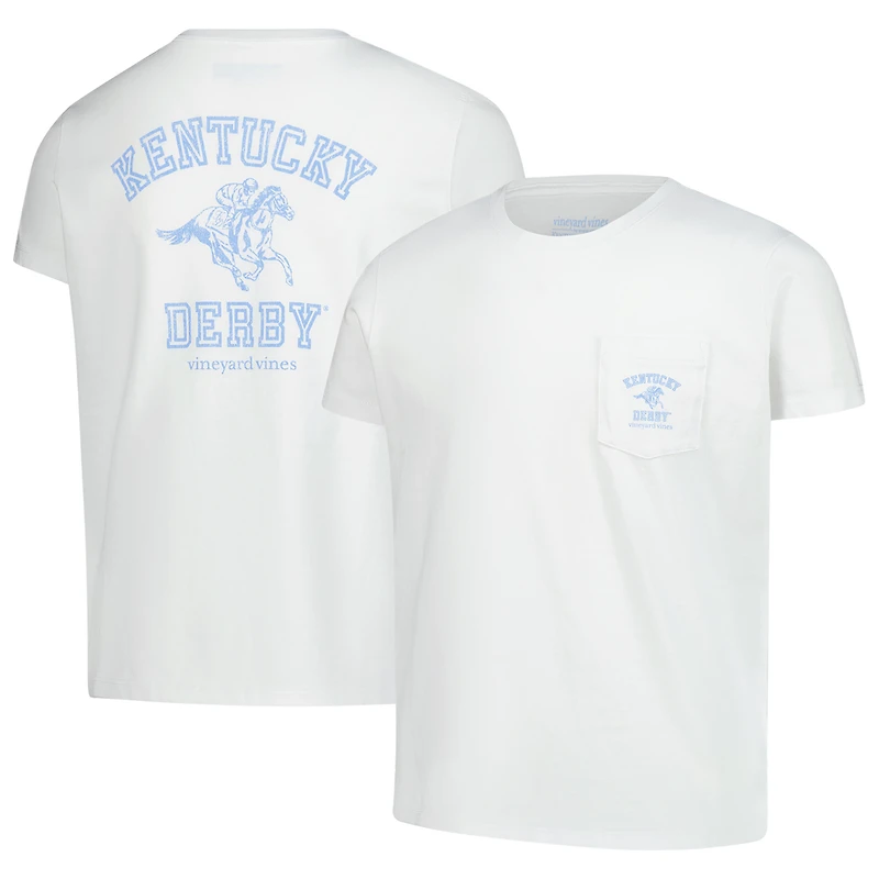 Girl's Youth Vineyard Vines  White Kentucky Derby Distressed T-Shirt