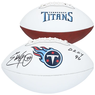 Eddie George Tennessee Titans Autographed Franklin White Panel Football with "OROY 96" Inscription