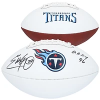 Eddie George Tennessee Titans Autographed Franklin White Panel Football with "OROY 96" Inscription