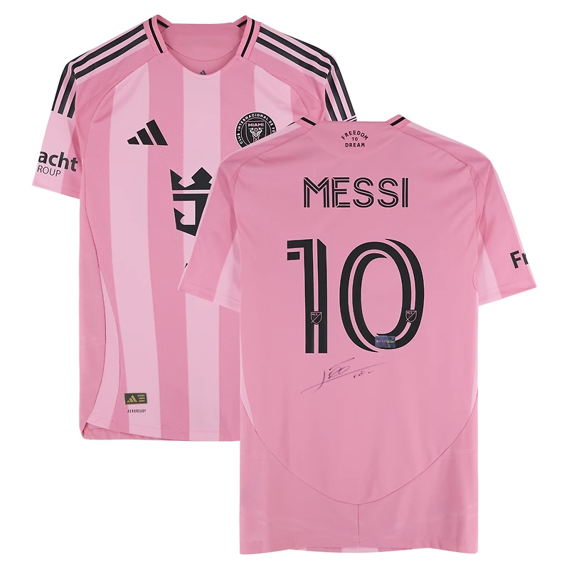 Lionel Messi Inter Miami CF Autographed Pink adidas 2025 Euforia Jersey