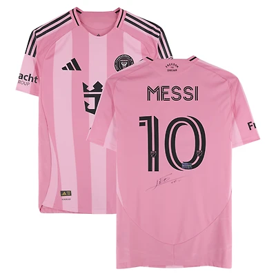Lionel Messi Inter Miami CF Autographed Pink adidas 2025 Euforia Jersey