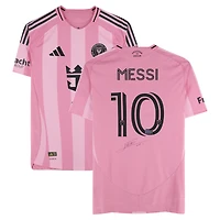 Lionel Messi Inter Miami CF Autographed Pink adidas 2025 Euforia Jersey