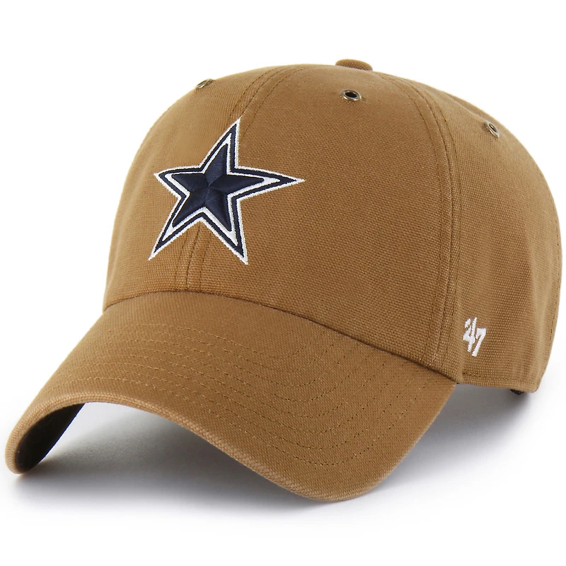 Men's Carhartt x '47  Brown Dallas Cowboys Clean Up Adjustable Hat