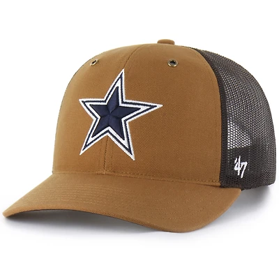 Men's Carhartt x '47  Brown Dallas Cowboys Trucker Adjustable Hat
