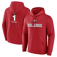 Men's  Red Georgia Bulldogs Personalized Any Name Midfielder Pullover Hoodie