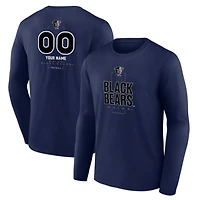 Men's  Navy Maine Black Bears Personalized Name & Number Midfielder Long Sleeve T-Shirt