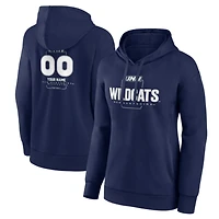 Women's Navy New Hampshire Wildcats Personalized Name & Number Midfielder Pullover Hoodie