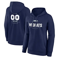 Women's Navy New Hampshire Wildcats Personalized Name & Number Midfielder Pullover Hoodie