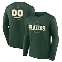 Men's  Green UAB Blazers Personalized Name & Number Midfielder Long Sleeve T-Shirt