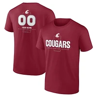 Men's  Crimson Washington State Cougars Personalized Name & Number Midfielder T-Shirt